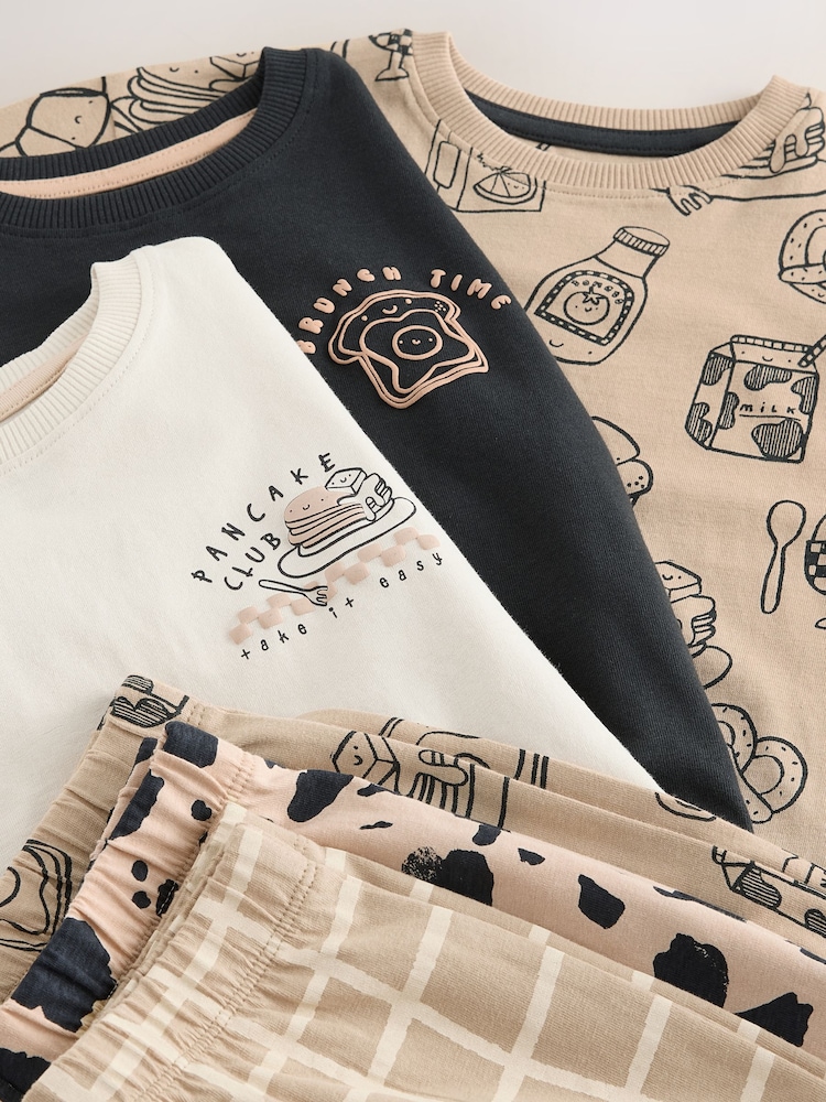 Club brunch noir/écru - Pyjama court 3 Pack (9mois-10ans) - Image 12 sur 12