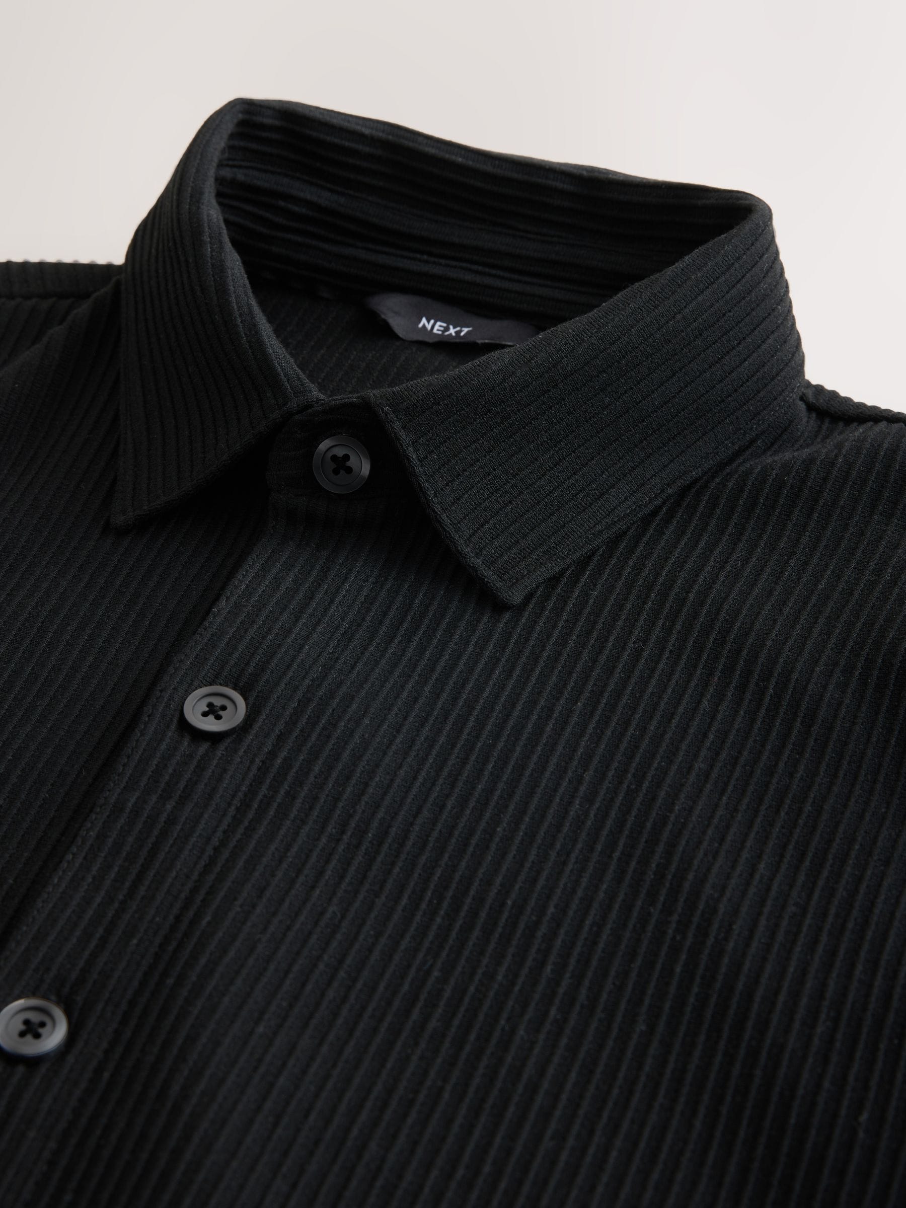 Buy Black Textured Jersey Short Sleeve Shirt from Next USA
