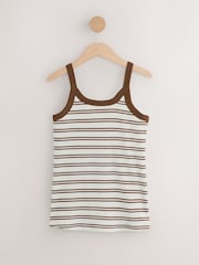 Brown/White Hidden Support Vest Bra Top - Image 5 of 7