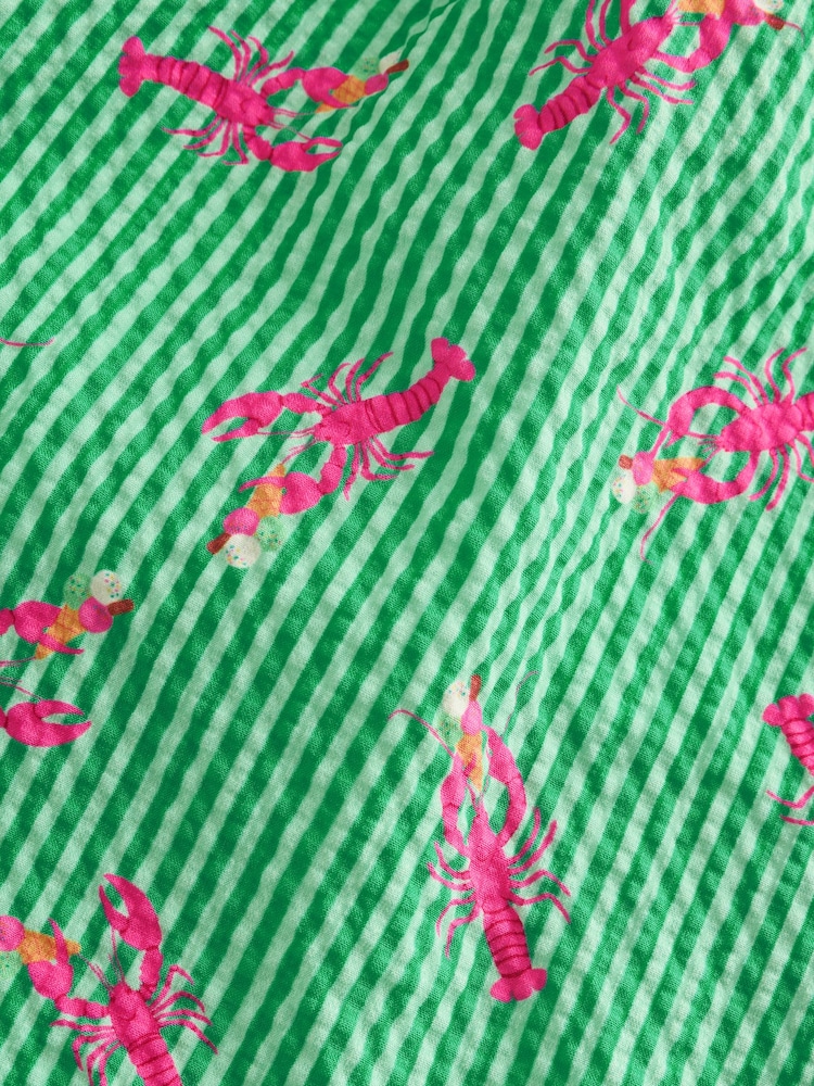 Green Stripe Lobster Printed Swim Shorts (3-16yrs) - Image 7 of 7