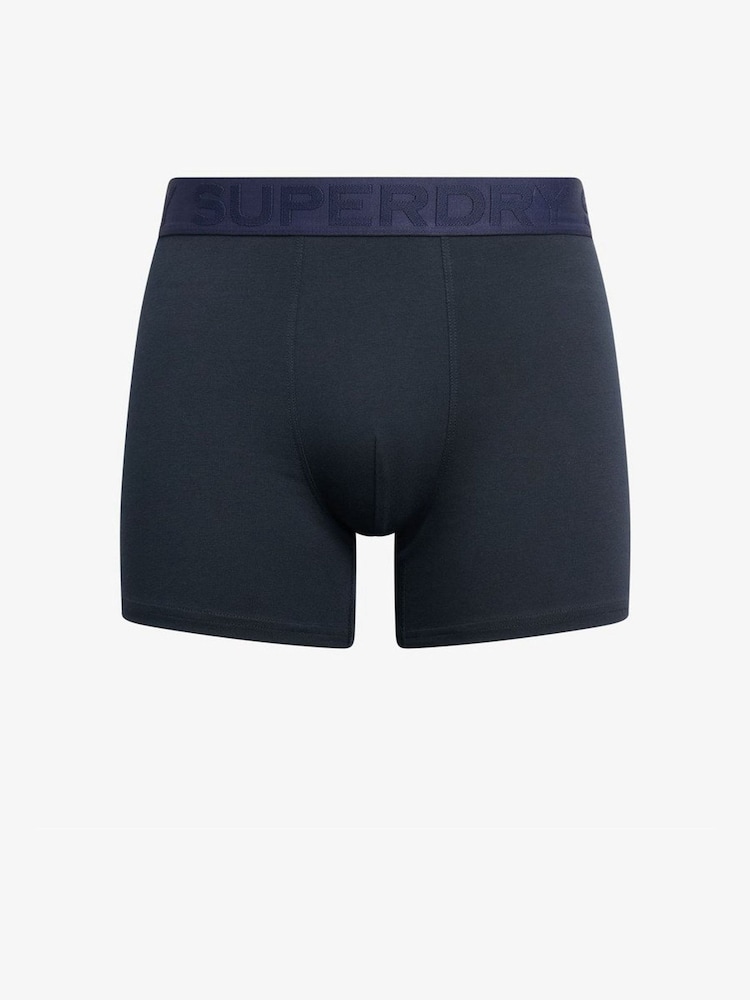 Superdry Blue Boxer Shorts 3 Pack - Image 5 of 5
