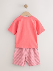 Blue/Green/Coral Transport - Woven Short Pyjamas 3 Pack (9mths-8yrs) - Image 3 de 7