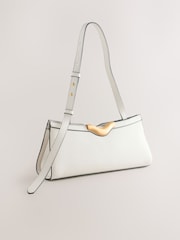 שנהב - תיק צד עם עיטור מטאלי - תמונה 1 מתוך 5