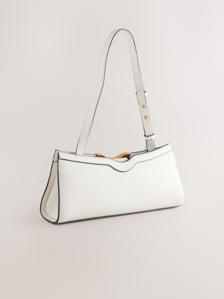 שנהב - תיק צד עם עיטור מטאלי - תמונה 2 מתוך 5