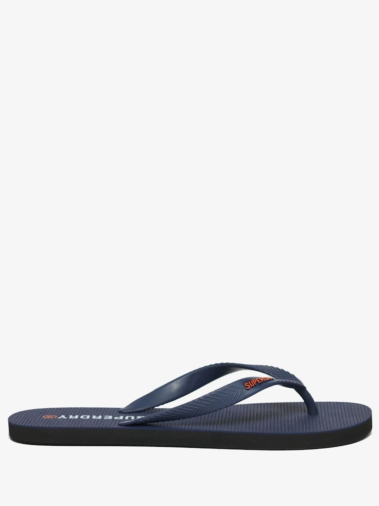 Superdry Navy Core Essential Flip Flops - Image 1 of 5