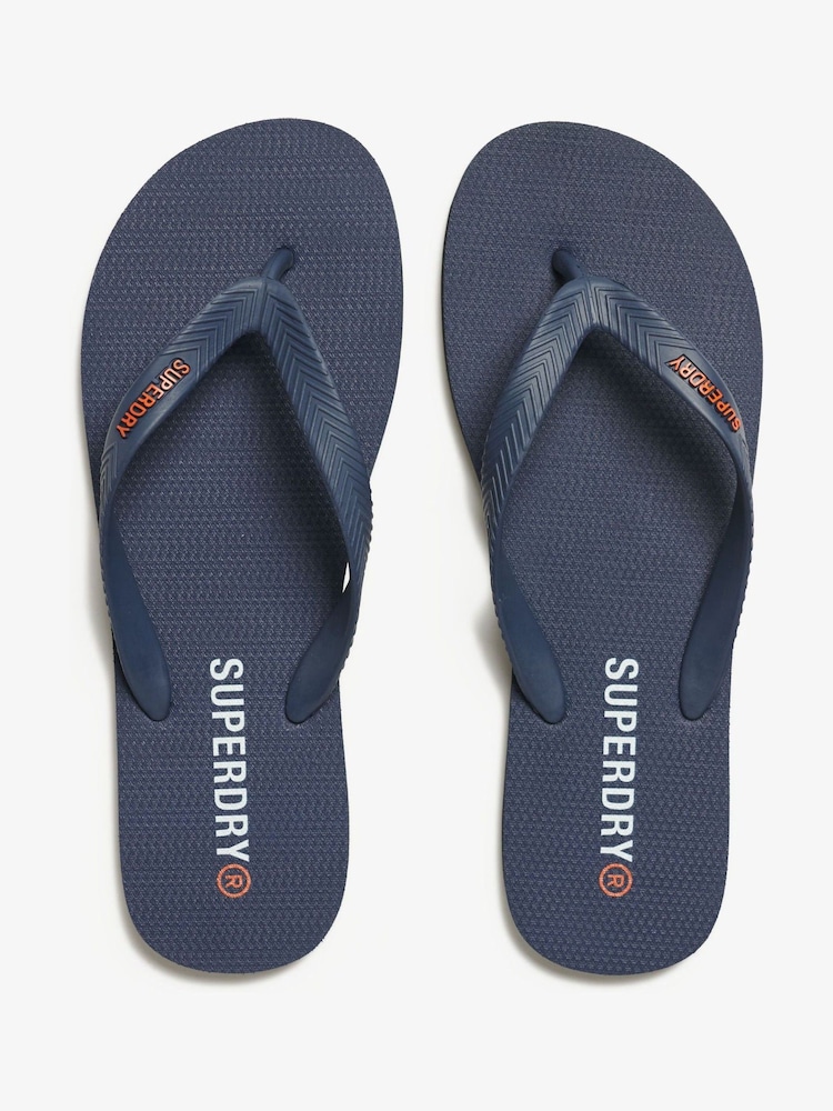 Superdry Navy Core Essential Flip Flops - Image 5 of 5