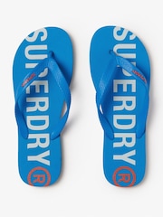 Superdry Blue Core Essential Flip Flops - Image 3 of 5