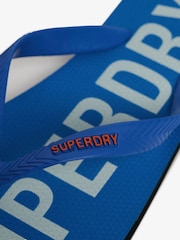 Superdry Blue Core Essential Flip Flops - Image 4 of 5
