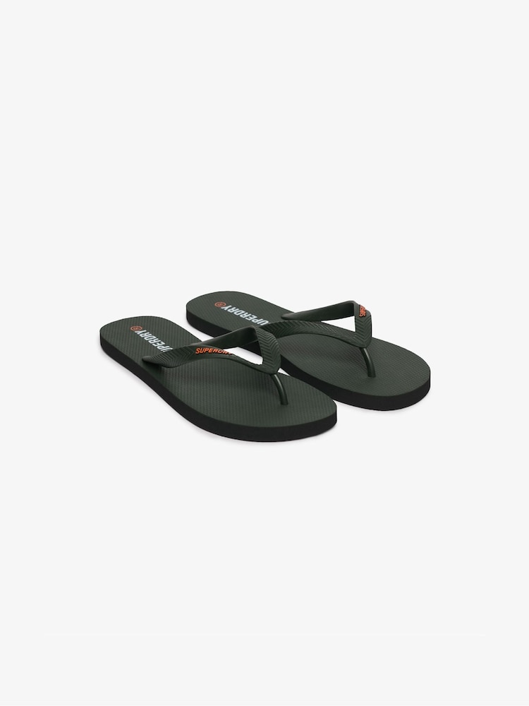 Superdry Green Core Essential Flip Flops - Image 2 of 3 Superdry Green Core Essential Flip Flops - Image 2 of 3