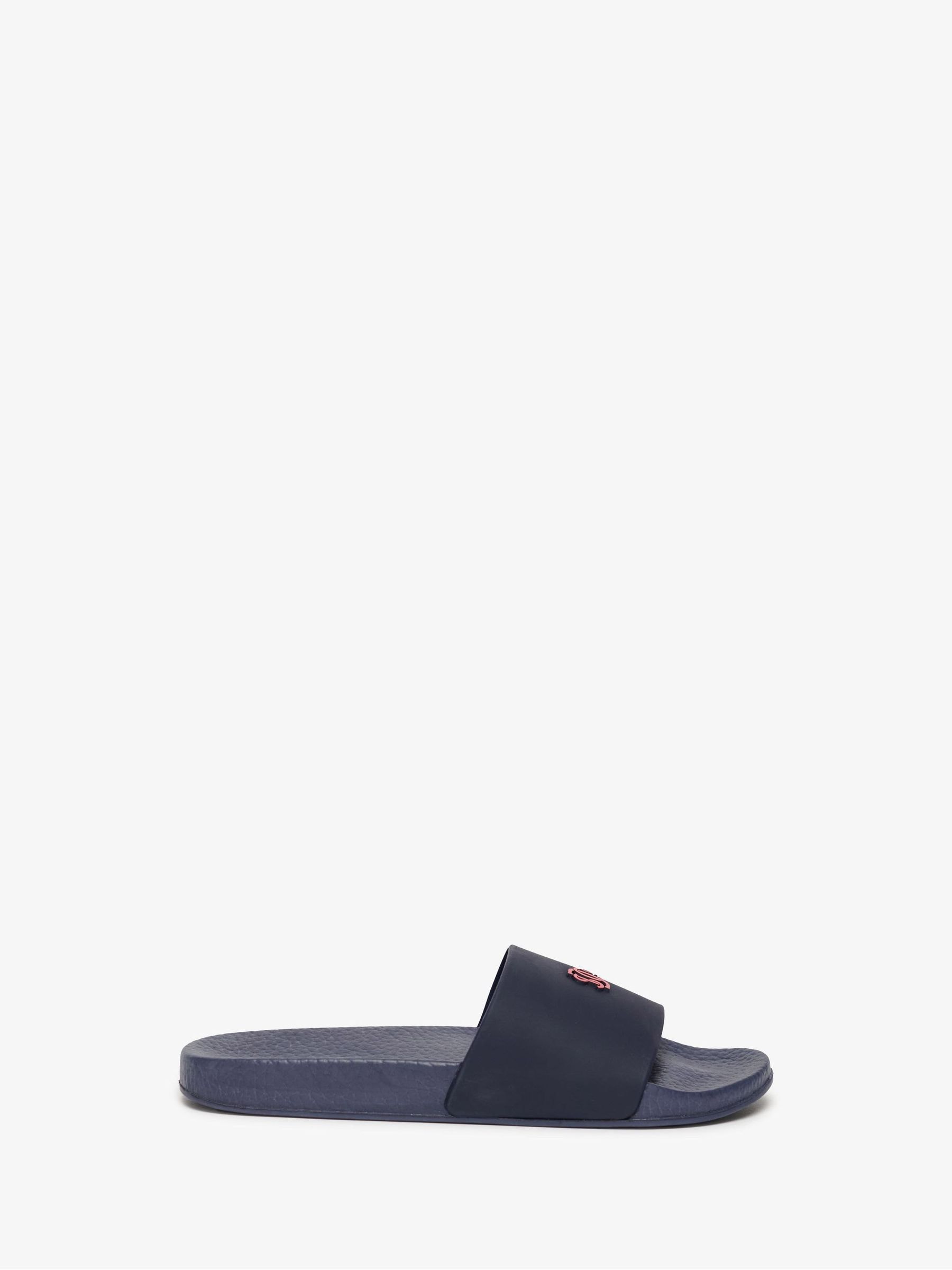 Superdry Men's Navy Sd Co Logo Sliders - Image 1