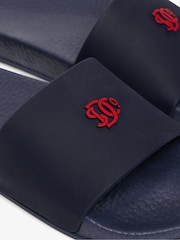 Superdry Navy SD Co Logo Sliders - Image 7 of 8