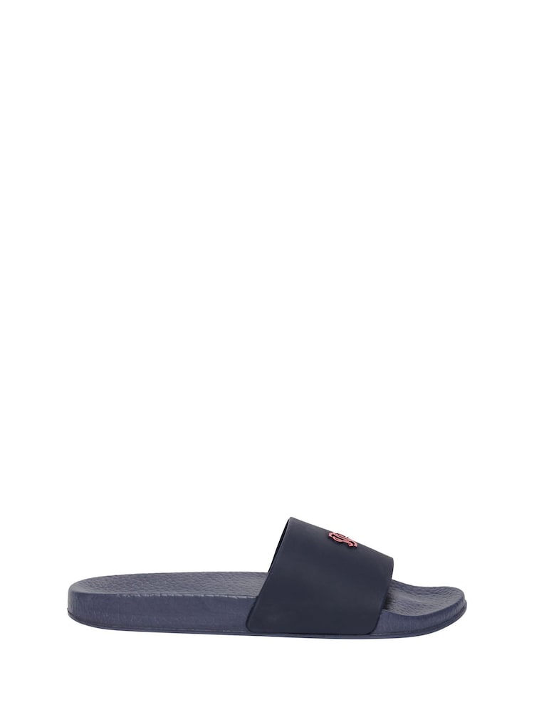 Superdry Navy SD Co Logo Sliders - Image 8 of 8