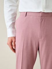 Pink Muscle Fit Elasticated Waist Motionflex Stretch Smart Trousers - Image 4 of 4