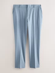 Light Blue Muscle Fit Elasticated Waist Motionflex Stretch Smart Trousers - Image 5 of 9