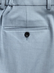 Light Blue Muscle Fit Elasticated Waist Motionflex Stretch Smart Trousers - Image 7 of 9