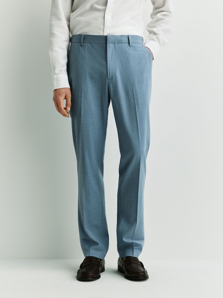 Gaiši zils - Pieguļošs piegriezums - Elastīgas jostasvietas Motionflex Stretch viedās bikses - Attēls 1 no 11