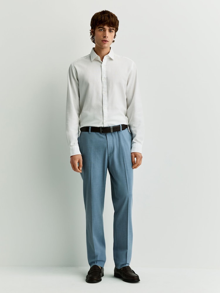 Gaiši zils - Pieguļošs piegriezums - Elastīgas jostasvietas Motionflex Stretch viedās bikses - Attēls 2 no 11