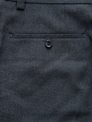 Navy Textured Smart Trousers with Side Elasticated Waistband - Image 4 of 5