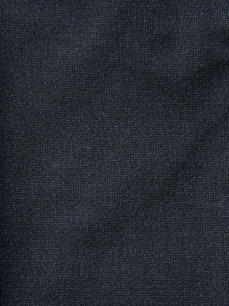 Navy Textured Smart Trousers with Side Elasticated Waistband - Image 5 of 5