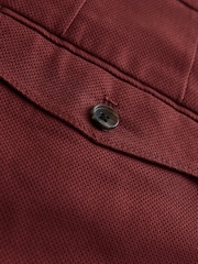 Red Textured Cotton Smart Chinos - Image 9 of 9