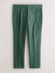 Green Textured Cotton Smart Chinos - Image 5 of 9