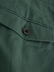 Green Textured Cotton Smart Chinos - Image 9 of 9