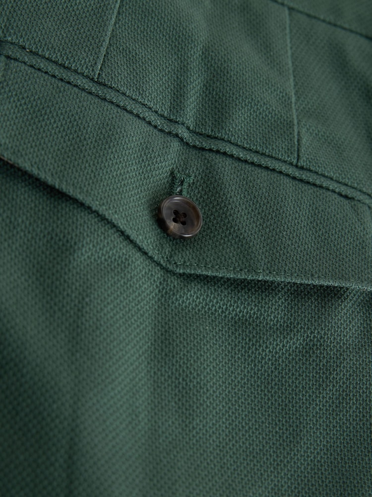 Green Textured Cotton Smart Chinos - Image 9 of 9