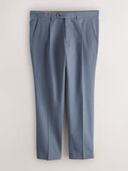 Blue Textured Cotton Smart Chinos - Image 5 of 9