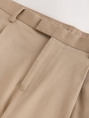 Stone Regular Tapered Fit N. Premium Smart Twin Pleat Chino Trousers - Image 11 of 11
