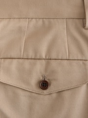 Stone Regular Tapered Fit N. Premium Smart Twin Pleat Chino Trousers - Image 9 of 11