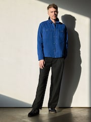 Black N.Premium Loose Fit Twin Pleat Wool Blend Smart Trousers - Image 1 of 8