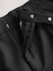 Black N.Premium Loose Fit Twin Pleat Wool Blend Smart Trousers - Image 8 of 8