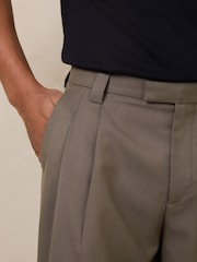 Neutral N.Premium Loose Fit Twin Pleat Wool Blend Smart Trousers - Image 5 of 11