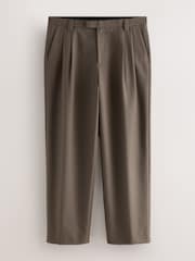 Neutral N.Premium Loose Fit Twin Pleat Wool Blend Smart Trousers - Image 7 of 11