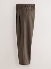 Neutral N.Premium Loose Fit Twin Pleat Wool Blend Smart Trousers - Image 8 of 11