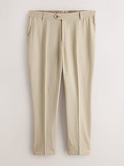 Piatră - Textured Linen Blend Smart Trousers - Imaginea 1 din 5