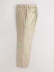 Piatră - Textured Linen Blend Smart Trousers - Imaginea 2 din 5