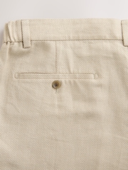 Piatră - Textured Linen Blend Smart Trousers - Imaginea 5 din 5