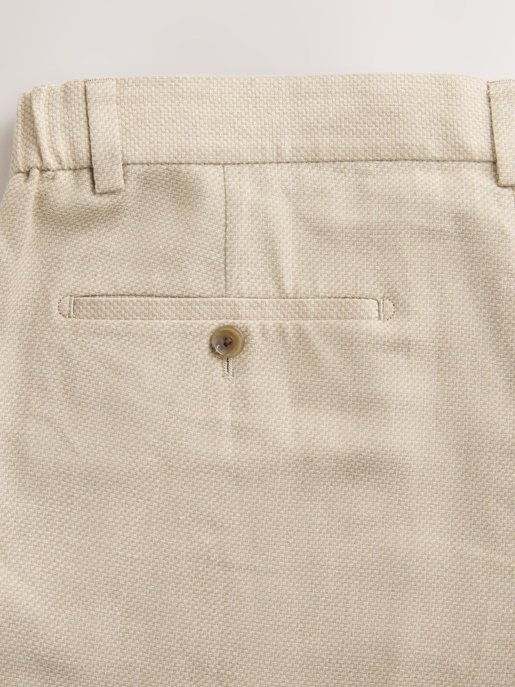 Piatră - Textured Linen Blend Smart Trousers - Imaginea 5 din 5