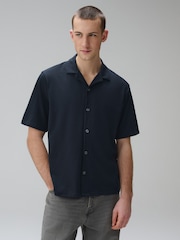 Burgundy Red/Navy Blue/Green Regular Fit Short Sleeve Revere Collar Jersey Shirts 3 Pack - Image 3 of 7