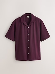 Burgundy Red/Navy Blue/Green Regular Fit Short Sleeve Revere Collar Jersey Shirts 3 Pack - Image 4 of 7