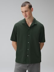 Burgundy Red/Navy Blue/Green Regular Fit Short Sleeve Revere Collar Jersey Shirts 3 Pack - Image 9 of 9