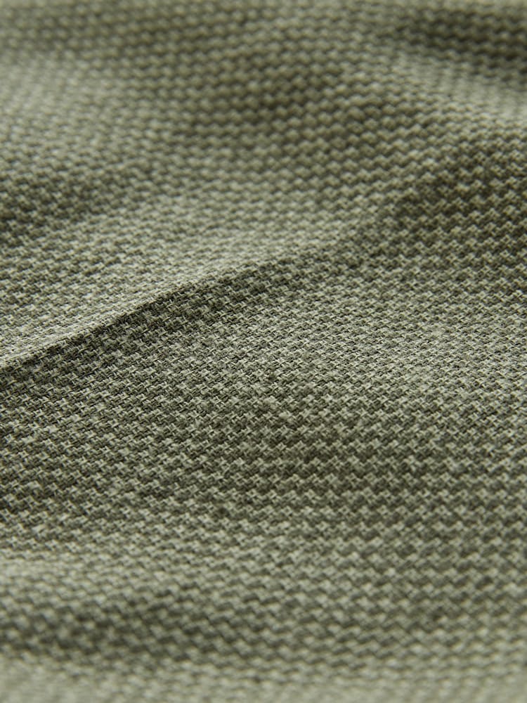 Green Regular Tapered Fit Textured Linen Blend Smart Trousers - Image 10 of 10