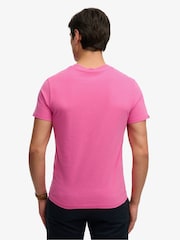 Superdry Bright Fluro Pink Essential Logo Emb T-Shirt - Image 2 of 7