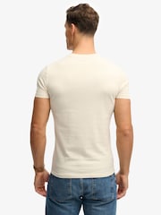 Superdry Cream Essential Logo Embroidered T-Shirt - Image 2 of 7