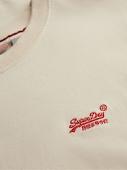 Superdry Cream Essential Logo Embroidered T-Shirt - Image 7 of 7