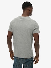 Superdry Grey Marl Essential Logo Emb T-Shirt - Image 3 of 7