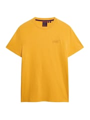 Superdry Yellow Essential Logo Embroidered T-Shirt - Image 8 of 9