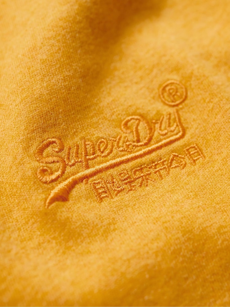 Superdry Yellow Essential Logo Embroidered T-Shirt - Image 9 of 9