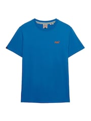 Superdry Monaco Blue Essential Logo Embroidered  T-Shirt - Image 5 of 6